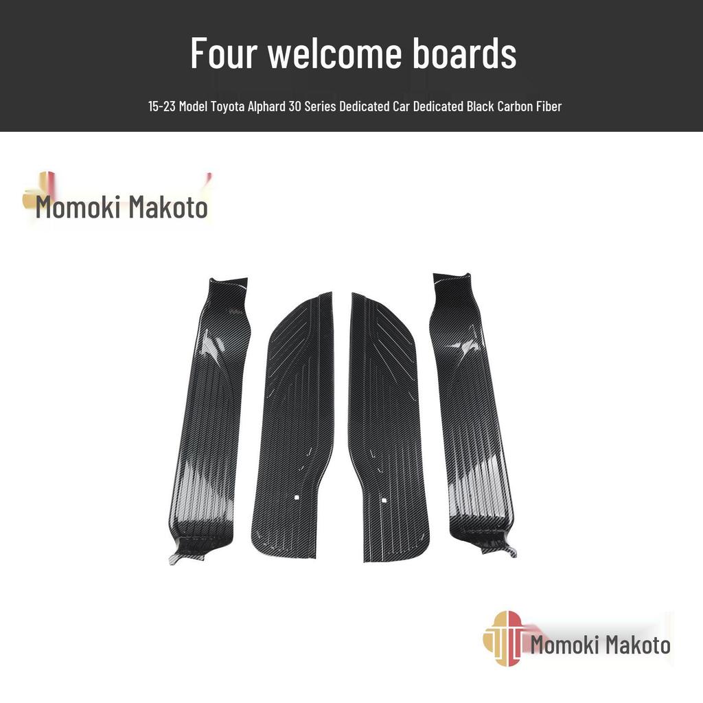 Carbon Fiber Interior Stickers for 15-23 Alphard Vellfire 30 Series, Scratch-Resistant