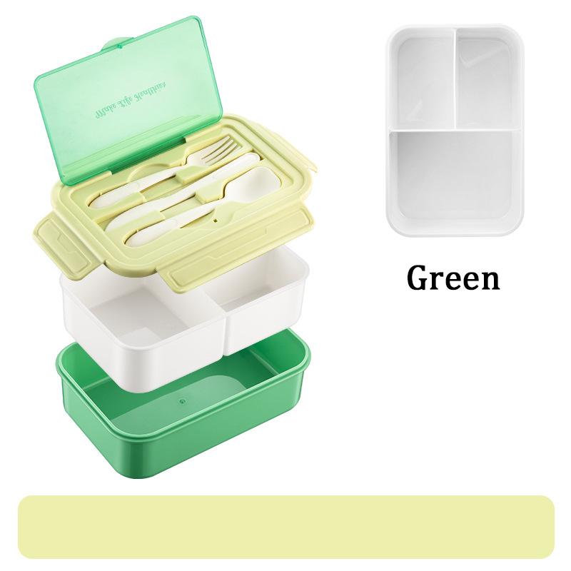 Cutlery Lunchbox Children's Bento Box Large Capacity Lunchbox Kids School Microwaveable Food Storage Containers