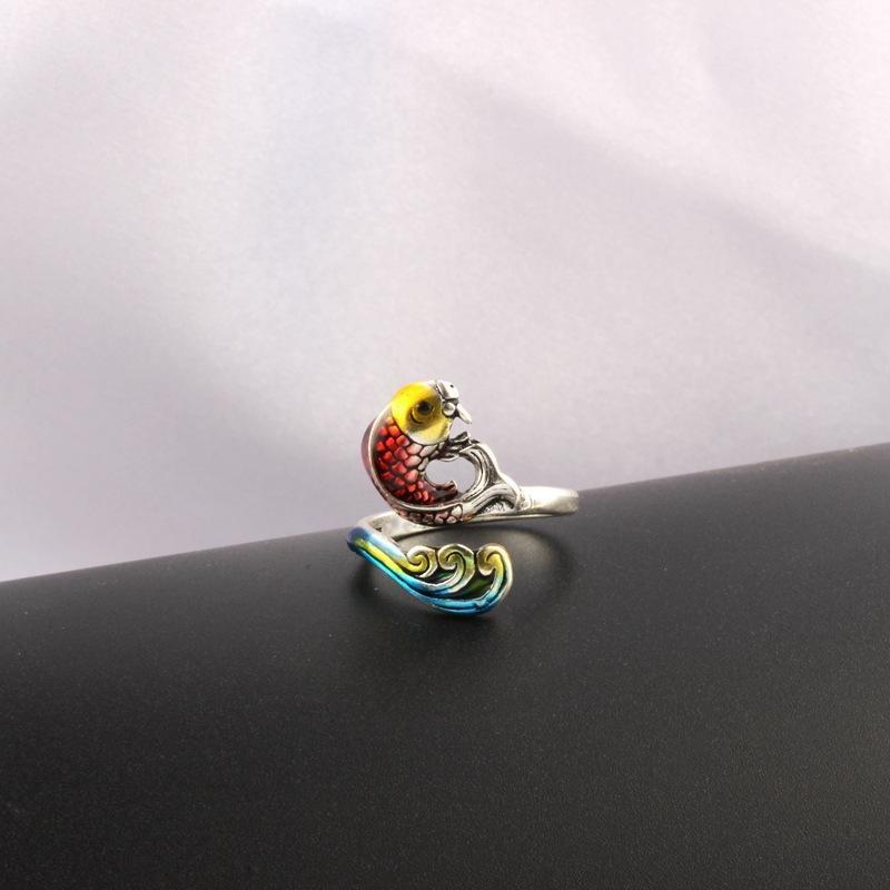 Simple Retro Three-dimensional Peacock Ring Female Ring