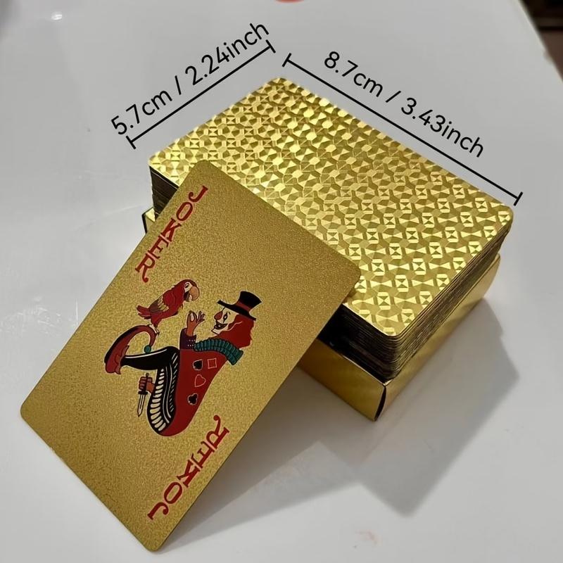 Gold Waterproof Playing Cards - Poker Deck for Parties and Games