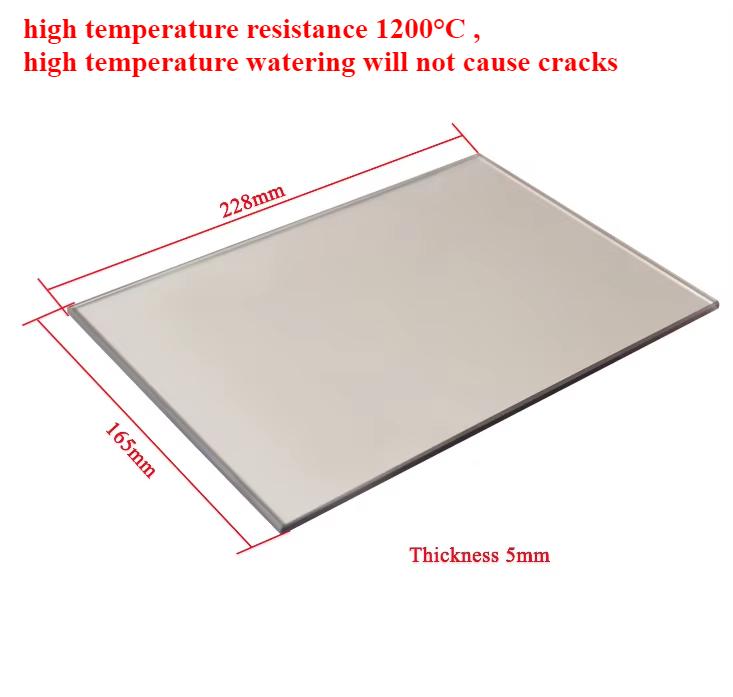 1 PZ Vetro porta camino stufa a legna ceramica microcristallina trasparente Resistente alle alte temperature Vetro spessore 4mm/5mm