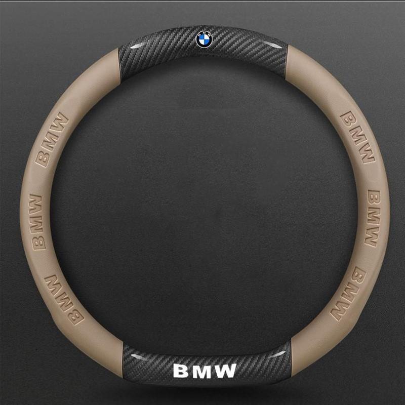 For BMW M3 M4M5 E36 E39 X1 X3 X5 E46 E60 E90 E91 FO1 F10 F15F20 F30 X7 Car Anti-slip Leather Carbon FiberSteering Wheel Cover