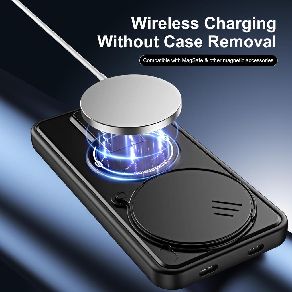 Redmi Note 15 4G Case with Magnetic Stand, Full Lens Coverage, Anti-Drop