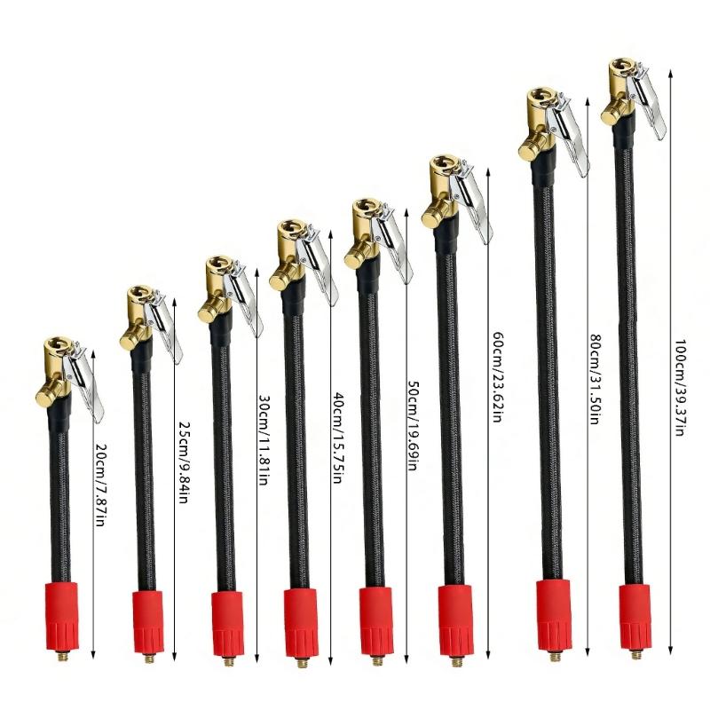 Car Tire Inflator Hose Inflatable Air Pumps Extension Tube Adapter Twist Tyre Connection Locking Air Chuck