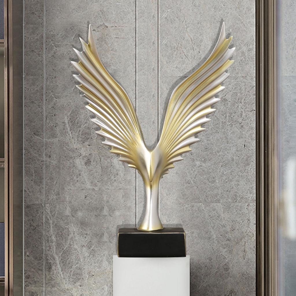 Eagle Abstract Figurine Decorative Resin Geometric   Animal Wing Sculpture Ornament for   Living Room