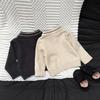 Children'S Clothing Baby Temperament Polo Neck Knitted Sweater Autumn Clothing Baby Striped Lapel Neck Soft Waxy Pullover Sweater Inside