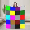 Warm Cozy Blanket Travel Office Palette Color  Throw Blanket Pattern  Bedspread For Outdoor