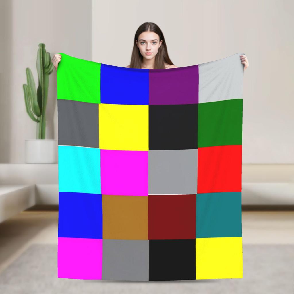 Palette Color Throw Blanket Soft Cozy Novelty Blankets For Living Room Picnic Flannel Bedspread Bed Cover