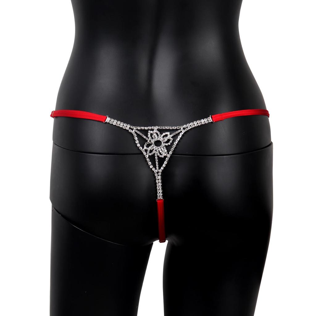 Europäische & Amerikanische Mode Strass Blume Körperkette mit Sexy String für Frauen