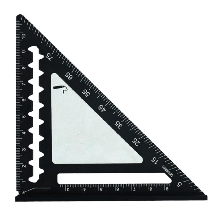Triangle Ruler Aluminum Drafting Triangle Square Ruler 45/90 Degree Right Angled Woodworking Math Geometry Tool