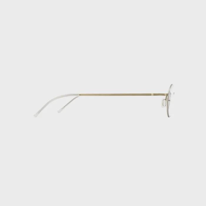 [10-YEAR EDITION] Karo - Gold Oval Metal Glasses with Free Prescription Lenses