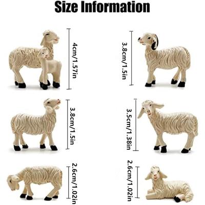Miniatur-Gartenfiguren, Garten-Schafstatuen, Außendekoration, Gartenkunst für den Außenbereich, für Herbst und Winter, Gartendekoration