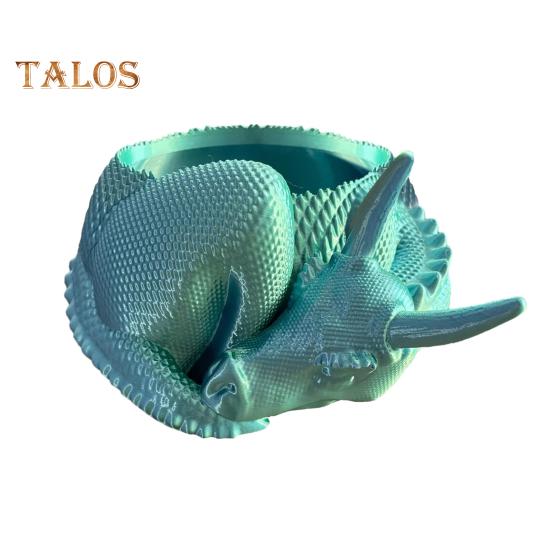 

3D-печатный горшок для цветов «Дракон», спящий горшок для цветов «Дракон», украшение стола, горшок для небольших растений, суккулентов зелёный