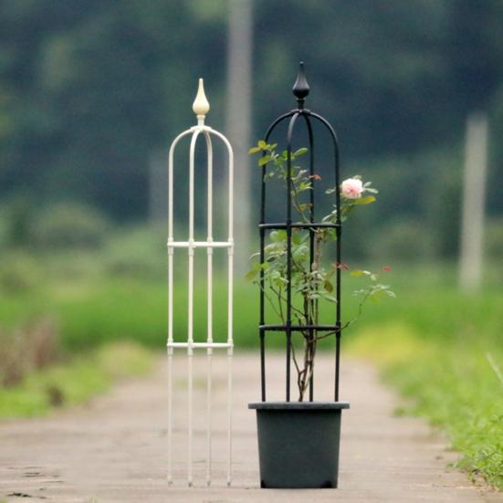 Plant Obelisk Trellis Climbing Plants Garden Tower Trellis Outdoor Rose Bush Support Rustproof Metal Trellis for Potted Plant Clematis Vine Jasmine