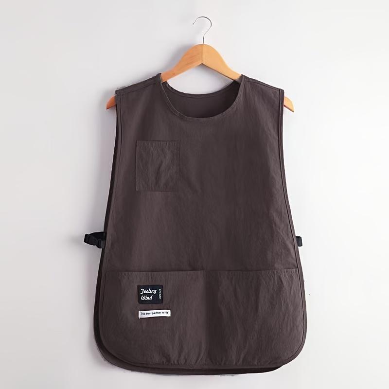 A Vest Style Apron with Two Deep Pockets, Suitable for Use In The Kitchen, Cooking, Painting, Gardening, Office, Pet Shops, Coffee Shops