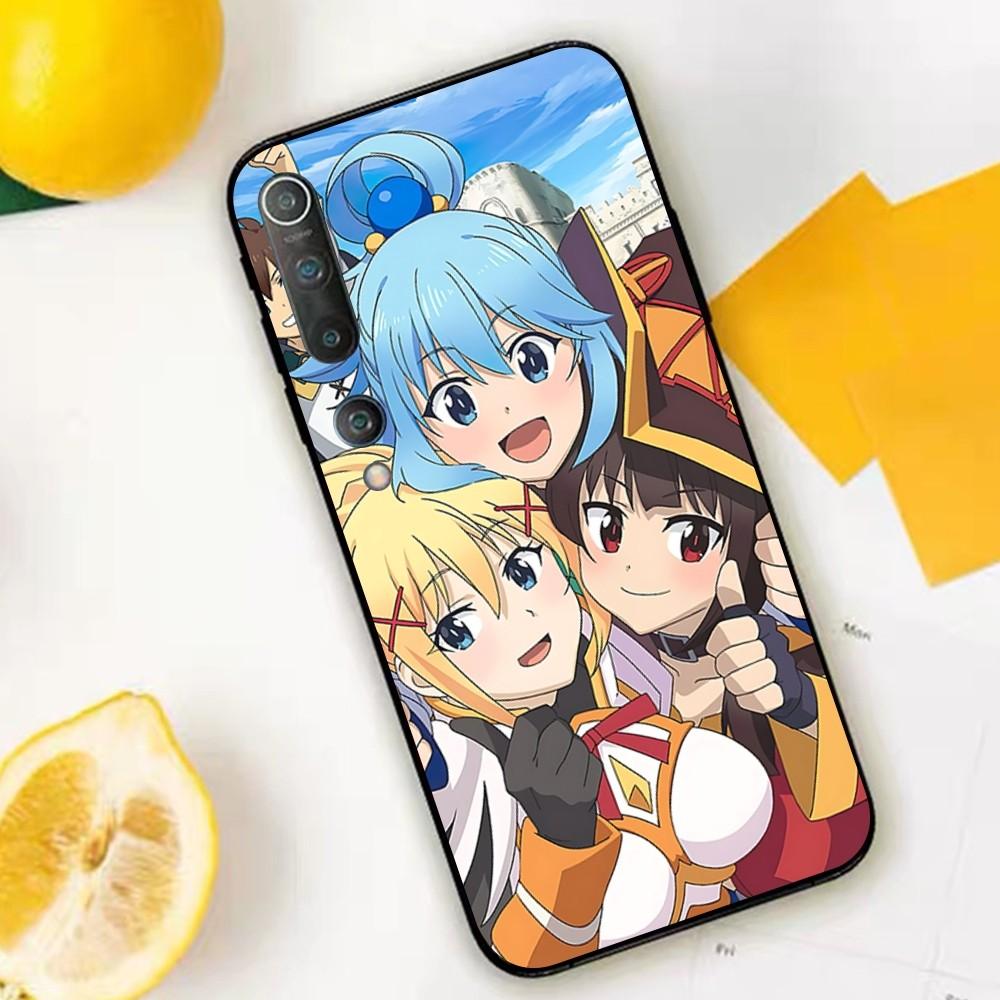 Megumin Anime K-KonoSuba Phone Case For Xiaomi Mi 5X 8 9 10 11 12 Lite Pro 10T PocoX3pro PocoM3 Note 10 Pro Lite