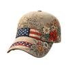 Usa Patriotic Baseball Cap 1776- 250Th Anniversary Vintage Floral Embroidered Unisex Hat For Fourth Of July