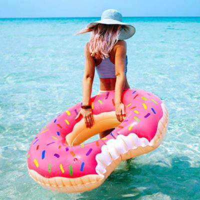 Adult Swim Ring Inflatable Strong Buoyancy Doughnut Shape Water Entertainment Summer Water Park Pool Ring Swimming Supply