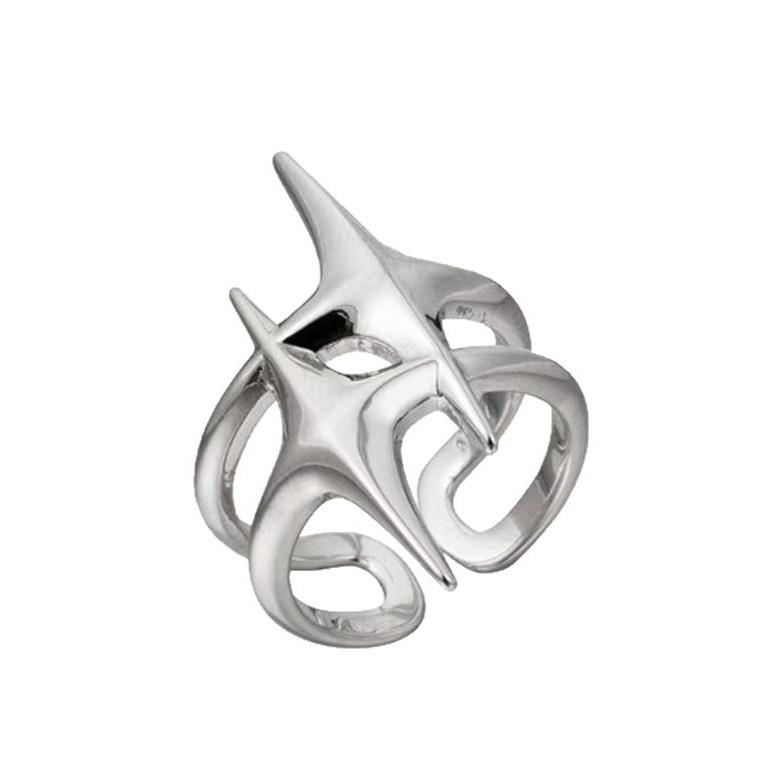 Cross Star Metal Ring: Stylish Women's Niche Design for High-End Jewelry