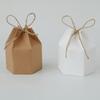 European Candy Box Kraft Paper Sugar Box Kraft Paper Hexagonal Packaging Box, Gift Carton