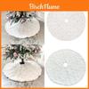 Luxurious Silver Gold Faux Fur Christmas Tree Skirt For Elegant Holiday Decor