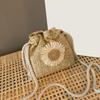 Rattan Woven Women Straw Bag Handbag Knit Flower Summer Beach Woman Shoulder Messenger Khaki White Bags Fashion Creative