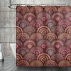 Mandala Boho Dusjforheng Fargerikt Blomstermønstret Baderomsforheng for Hjem Badekar Dekorasjon Vanntett Polyesterstoff med Kroker