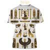 Ancient Egyptian Text 3d Printing T-shirt Pharaoh's Eye Egyptian Mural Creative Casual Short-sleeved Tshirt Tees Mens Clothes