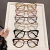 Vintage Metal Photochromic Myopia Glasses Women New Trendy Cat Eye Glasses Men Retro Anti Blue Light Eyewear with UV Sensitivity