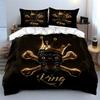 Royal Skull Themed Decor Set Soft Comfortable Duvet Cover Bedding Set Included 1*Duvet Cover & 2*Pillowcases, Gift