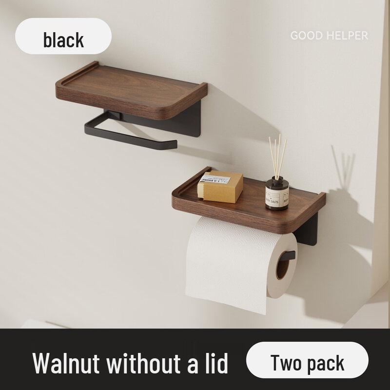 LIEI Walnut Bathroom Toilet Paper Holder