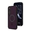 Magnetic Case For Sony Xperia 1 VIII Frosted Side Anti-slip Strips Skin-friendly PU Leather Cover Shockproof For Magsafe Funda