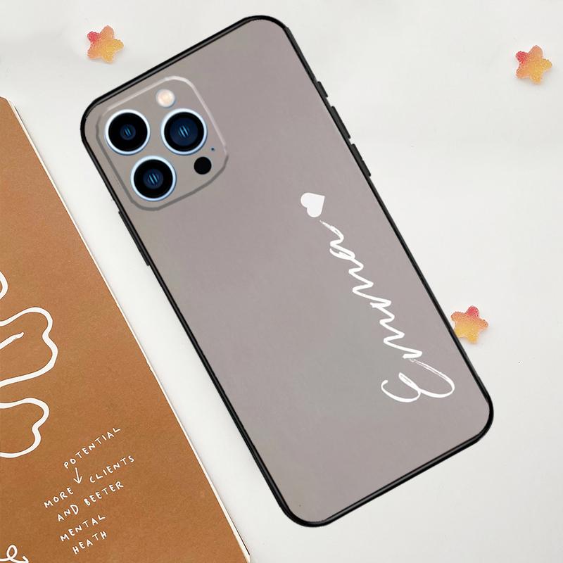 Spersonalizowane etui z monogramem na iPhone 15 16 14 13 12 11 Pro Max Plus X XR XS 12 13 Mini Pokrowiec Akcesoria