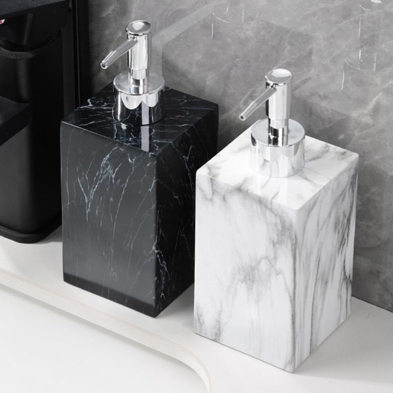 Shower Soap Dispenser Marble Texture Soap Dispenser Hand Soap Dispenser Bottle with Pump Hand Wash Dispenser for Kitchen