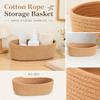 1-Pack Cotton Rope Woven Storage Basket for Home Organization