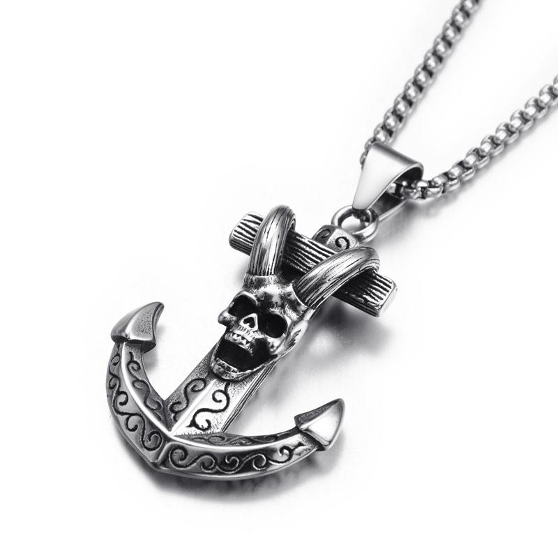 Chinese Style Retro Dragon Titanium Steel Pendant, Domineering Double Dragon Men'S Stainless Steel Personalized Necklace Jewelry