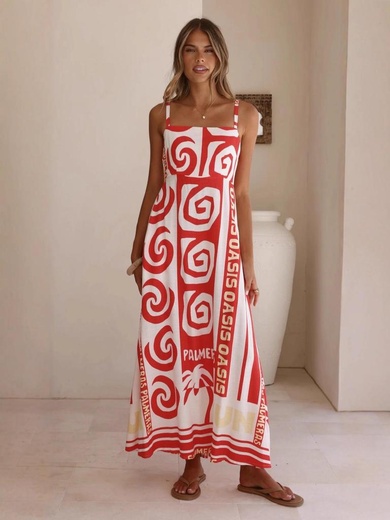 2025 Fashion Seaside Vacation Linen Camisole Dress