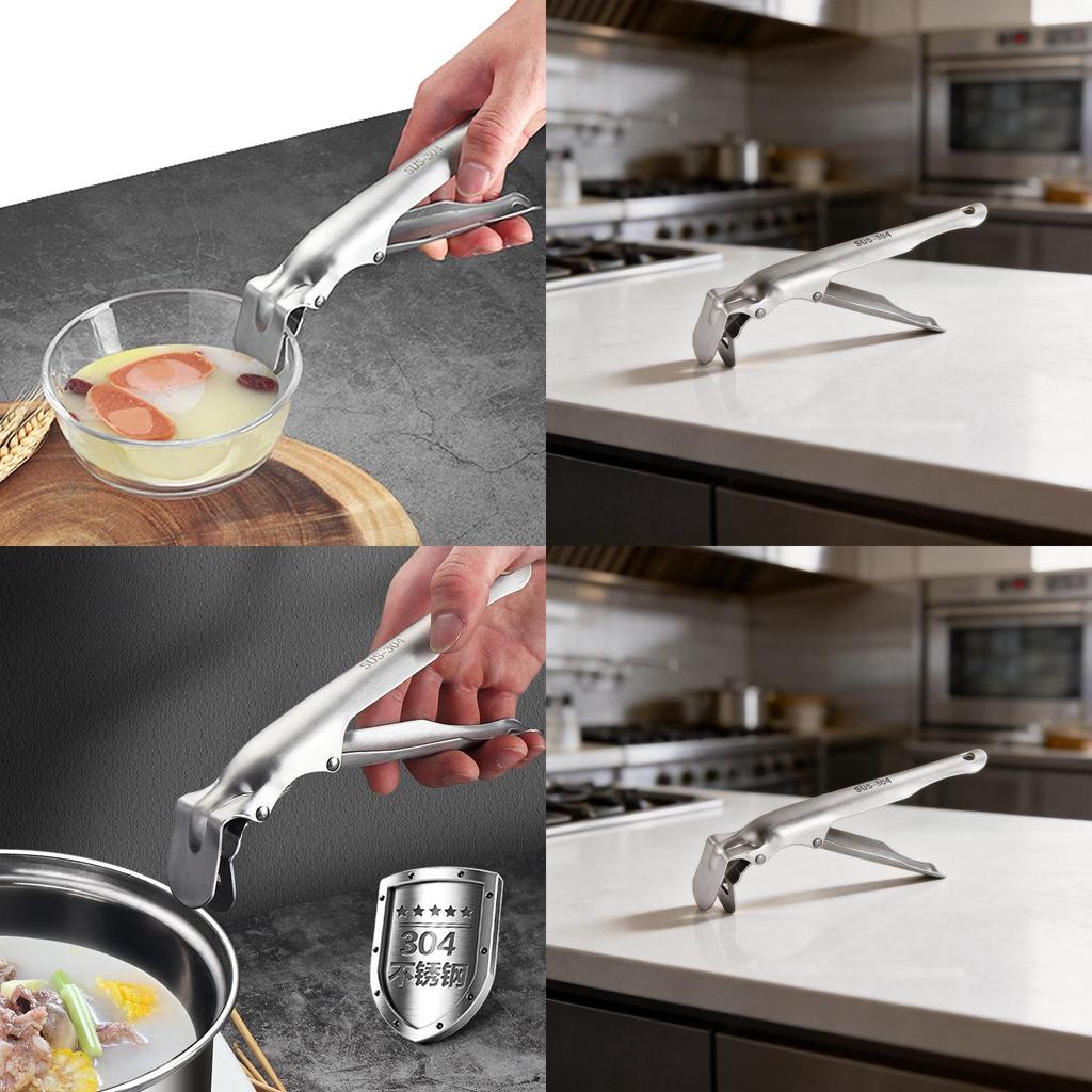 Modern Stainless Steel Heatresistant Dish Tongs For Safe Handling And Serving