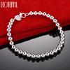 925 Sterling Silver 6mm Bead Fashion Bracelet Wedding Jewelry