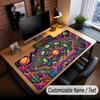 Space Cosmic Theme Custom Mouse Pad Personalized With Name Text Customized Desk Mat For Office Home Decor