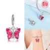Murano Glass Butterfly Pendant Copper Colors For Charms Copper Colors Original Bracelet For Jewelry Making