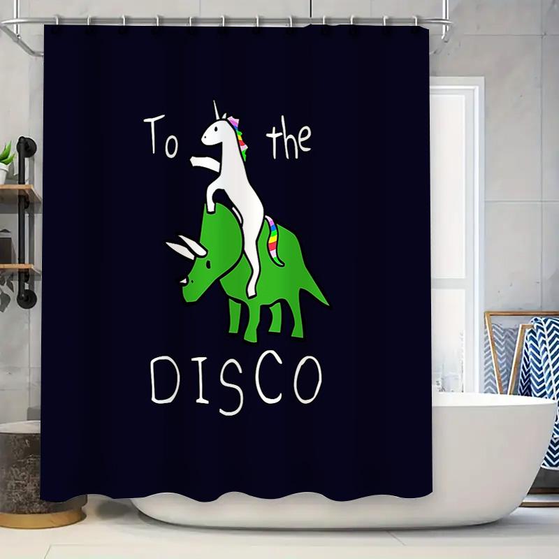 

unframed Dinosaur Shower Curtain Cute T-Rex Print Bathroom Decor Funny Animals Washable Fabric Backdrop for Kids Room 90x180cm