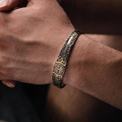 Bracelet Enfant de la Forêt Bracelet Niche Fait Main Bijoux Tendance Rétro pour Hommes