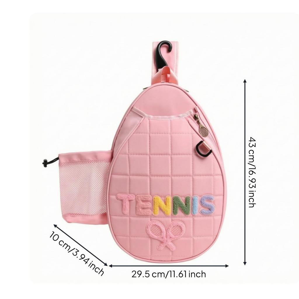 Tennis Bag with Mesh Side Pocket Compact for Court Days, Training Sessions