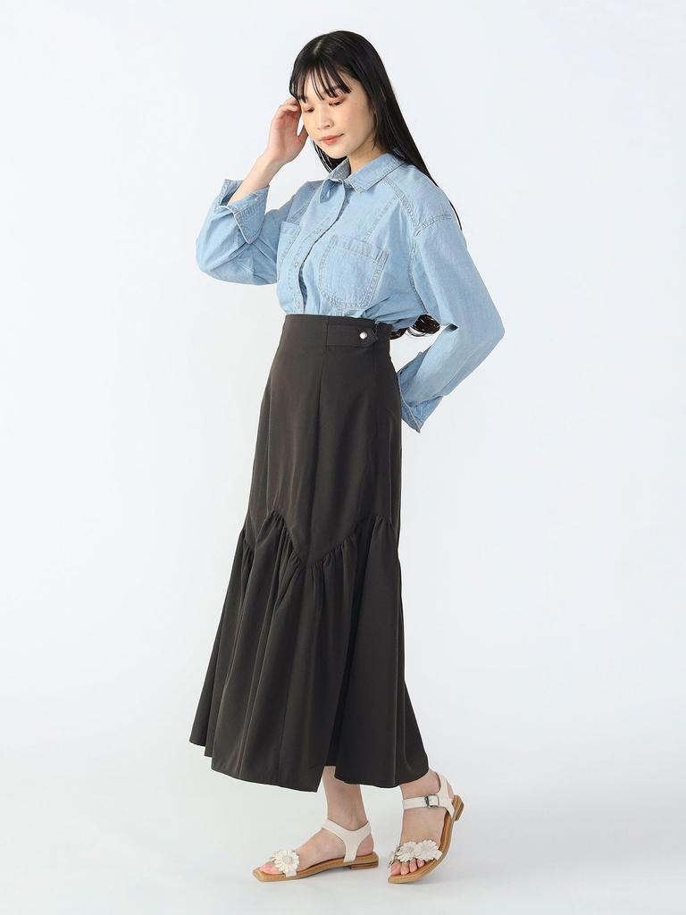 Skirt Jagged Flare Skirt CHARCOAL ONE SIZE [BEAMS HEART] Women's