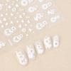 Halo Dyed Semi Transparent Hollow Butterfly Nail Sticker Love Star White Non Spray Nail Decoration Sticker