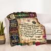 Love Letter Dad Blanket Ultra-Soft Perfect for Couch Chair Sofa for All Occasions Stylish Decor Gift for Travel Home Birthdays