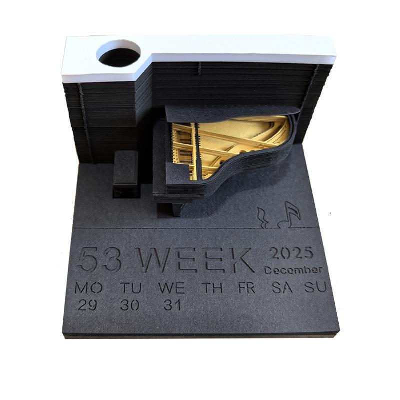 3D Stereoscopic Sticky Note Sculpture 2026 Calendar: Creative Tear-off Convenience Pad and Desktop Ornament