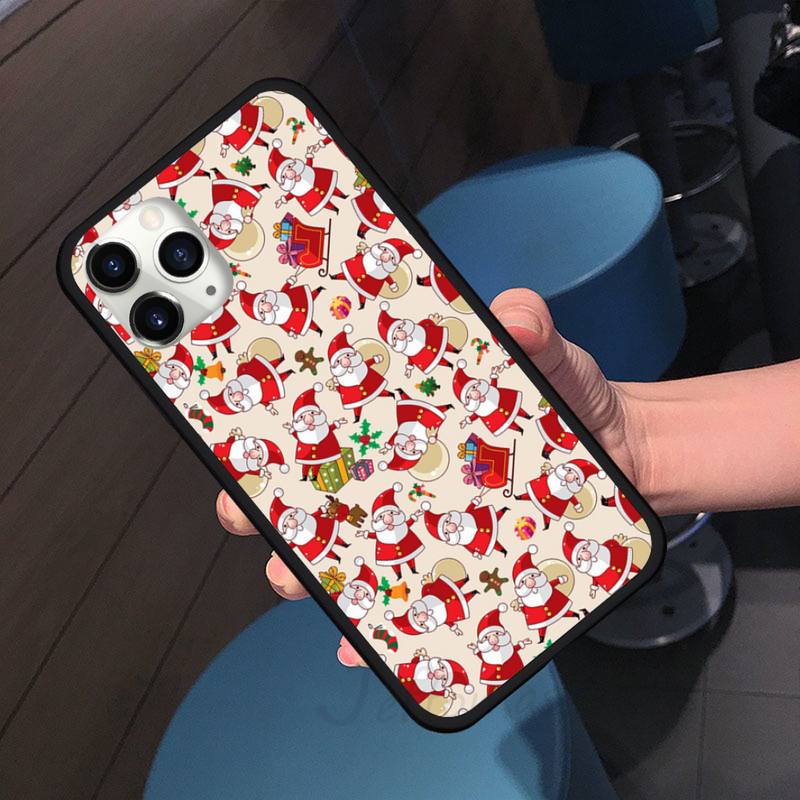 Happy New Year Christmas Gift Cute Phone Case for iPhone 11 12 Pro XS MAX 8 7 6 6S Plus X 5S SE 2020 XR
