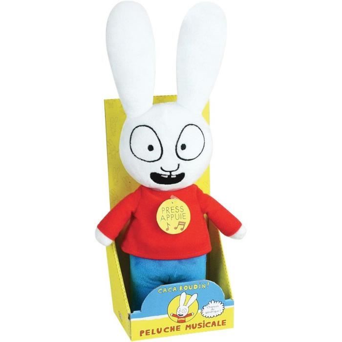 JEMINI Simon peluche +/- 30 cm musicale generico ca ca c'est Simon caca boudin chiaro
